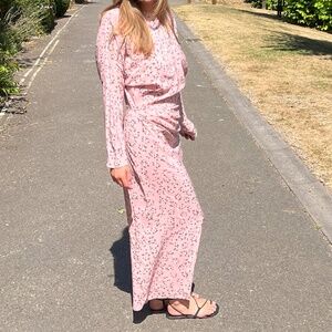 Raey Pink Silk Dress